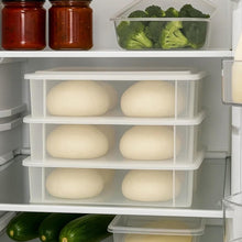 Laden Sie das Bild in den Galerie-Viewer, Pizzaballen Box mit Deckel, Gärbox für Pizza und Brot, 40x30x10 cm