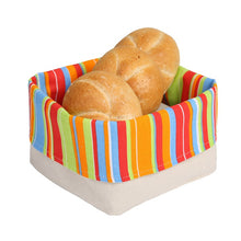 Laden Sie das Bild in den Galerie-Viewer, Brotkorb aus Baumwolle, Motiv "Streifen"