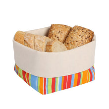 Laden Sie das Bild in den Galerie-Viewer, Brotkorb aus Baumwolle, Motiv "Streifen"
