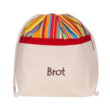 Laden Sie das Bild in den Galerie-Viewer, Brotkorb und Brottasche aus Baumwolle, Motiv "Streifen" - 25.stunden.BROT