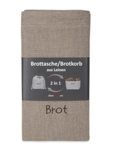 Laden Sie das Bild in den Galerie-Viewer, Brotkorb und Brottasche aus Leinen, Motiv "Natur" - 25.stunden.BROT