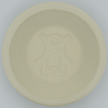 Laden Sie das Bild in den Galerie-Viewer, Gärkorb (Brotform, Simperl) mit Muster "Mühle" Rund aus Holzschliff, 1 Kg, ø=23 cm - 25.stunden.BROT
