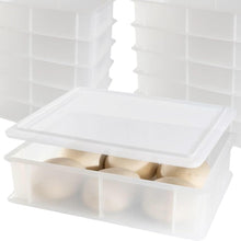 Laden Sie das Bild in den Galerie-Viewer, Pizzaballen Box mit Deckel, Gärbox für Pizza und Brot, 40x30x10 cm
