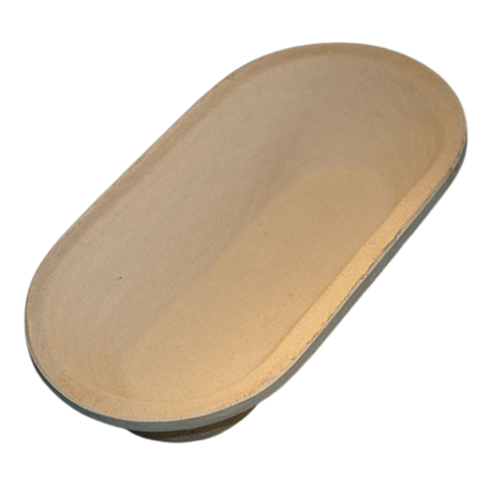 Gärkorb (Brotform, Simperl) Oval länglich aus Holzschliff, 0,75 Kg, 29 x 13 cm / Breiter Boden