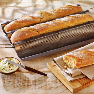 Baguetteblech, perforiert, 3-fach - 25.stunden.BROT