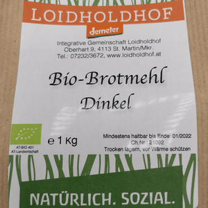 Bio Brotmehl Dinkelmehl Typ 2000 - 25.stunden.BROT