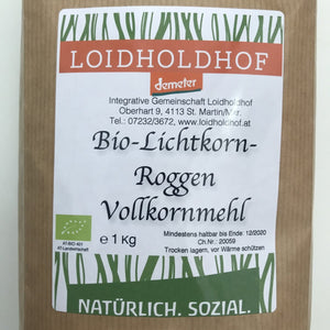 Bio Lichtkornroggen Vollkornmehl (ZENTROFAN®-gemahlen) - 25.stunden.BROT