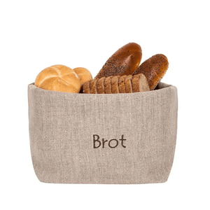 Brotkorb und Brottasche aus Leinen, Motiv "Natur" - 25.stunden.BROT