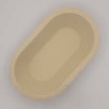 Laden Sie das Bild in den Galerie-Viewer, Gärkorb (Brotform, Simperl) Oval länglich aus Holzschliff, 1 Kg, 26x14 cm - 25.stunden.BROT
