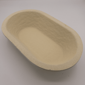 Gärkorb (Brotform, Simperl) Oval länglich aus Holzschliff, 1 Kg, 26x14 cm - 25.stunden.BROT