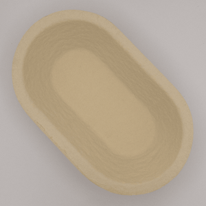 Gärkorb (Brotform, Simperl) Oval länglich aus Holzschliff, 1,5-2 Kg, 37x15 cm - 25.stunden.BROT