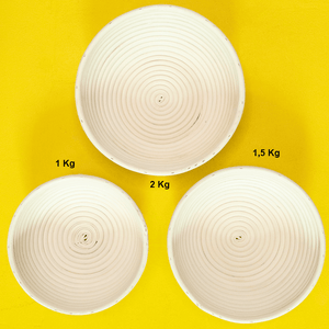 Gärkorb (Brotform, Simperl) rund aus Peddigrohr - 25.stunden.BROT