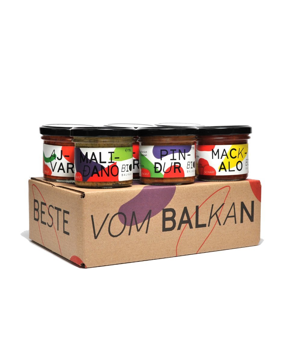 Mini Balkan Sixpack – 6 kleine Gläser Pikant - 25.stunden.BROT