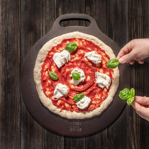 Pizzastahl, Backplatte aus Eisen, ø 35 cm - 25.stunden.BROT