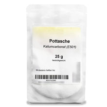 Laden Sie das Bild in den Galerie-Viewer, Pottasche, Kaliumcarbonat, Backtriebmittel, 25 g - 25.stunden.BROT
