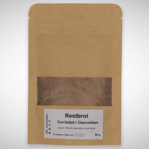 Röstbrot - Altbrot geröstet und gemahlen. 50 g im Aromabeutel - 25.stunden.BROT