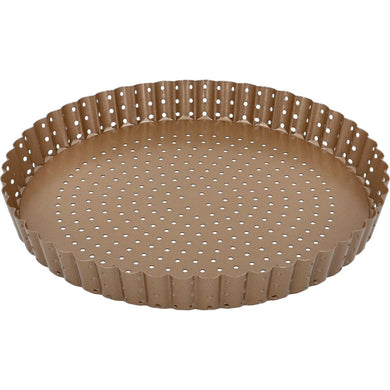 Tarteform mit losem Boden, leicht, perforiert, antihaftbeschichtet, Ø 25 cm - 25.stunden.BROT